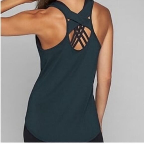 Athleta Yogini Tank Open Back Green XS - Picture 2 of 6